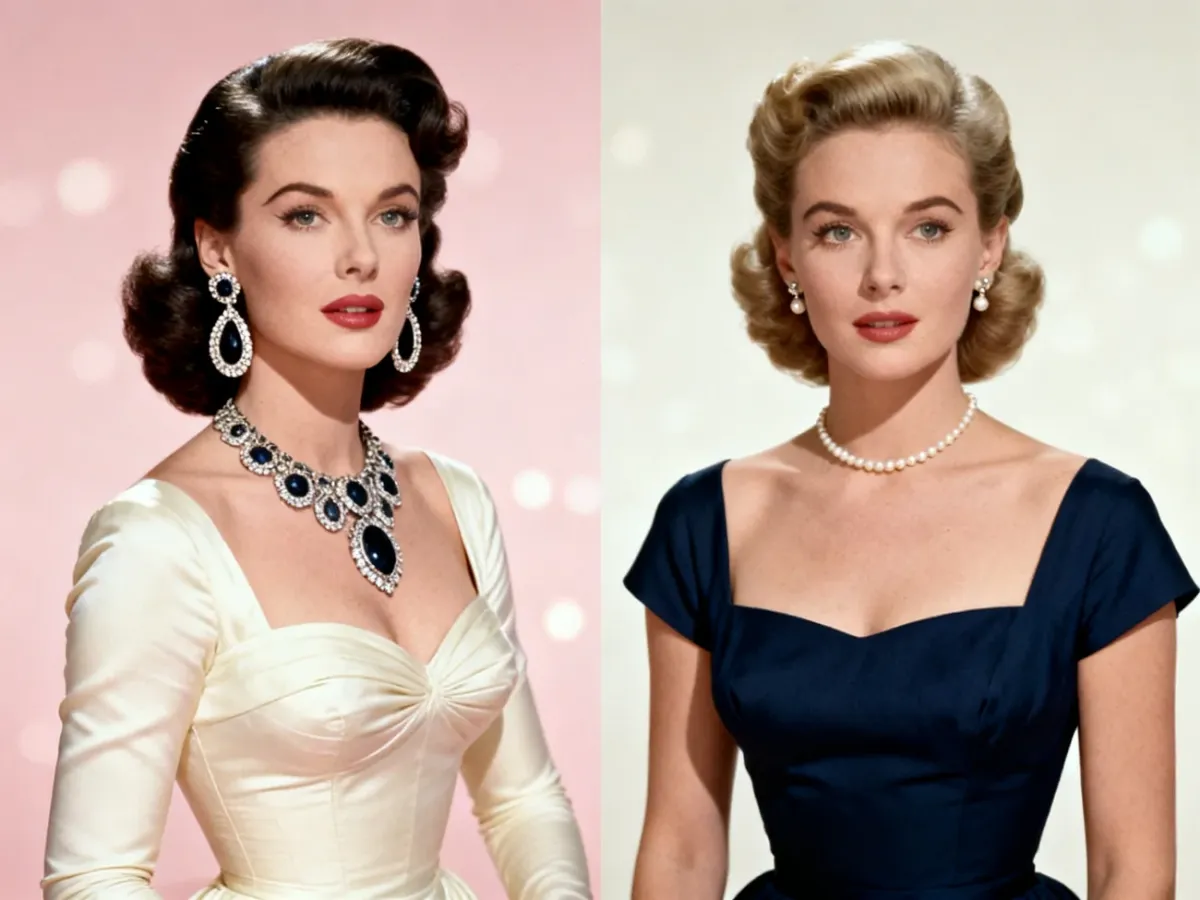 Dwa różne oblicza stylu lat 50.: glamour i minimalistyczna elegancja